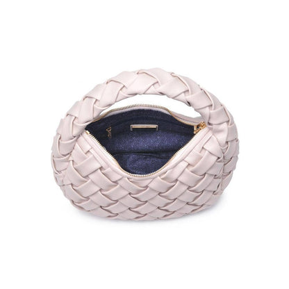 Noreen Woven Clutch: Oatmilk