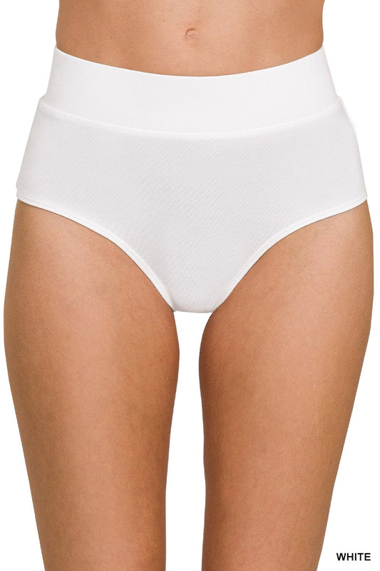 White Cotton High-Waist Underwear