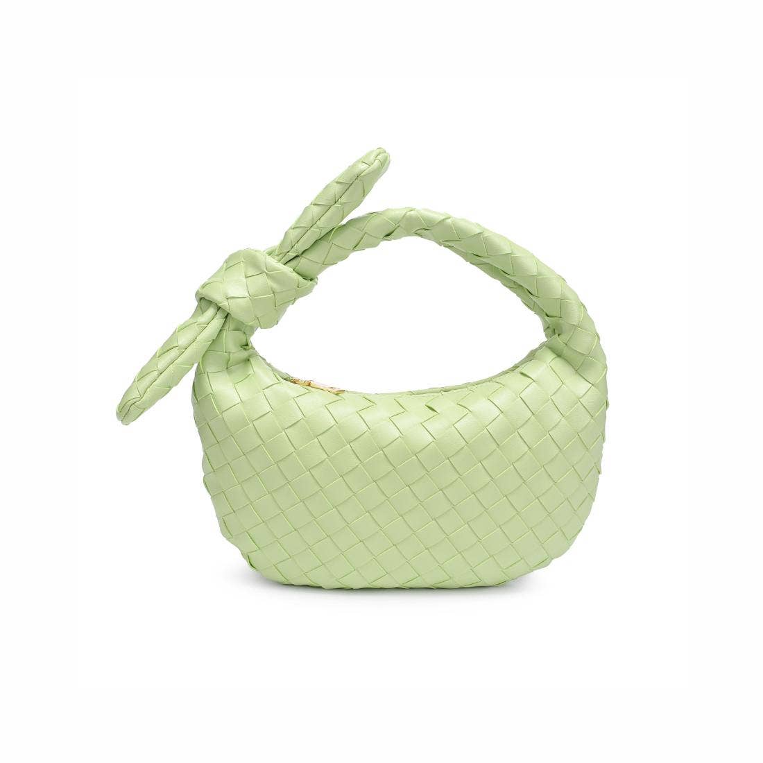Lizbeth Woven Knot Clutch: Oatmilk