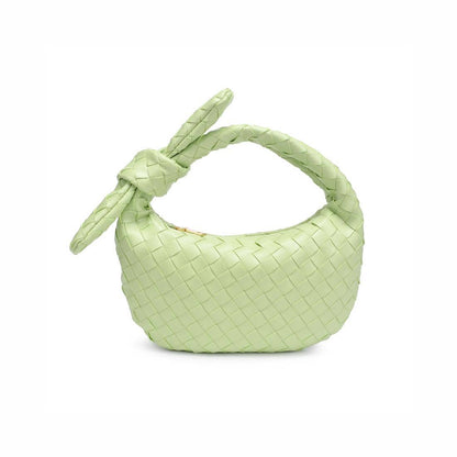 Lizbeth Woven Knot Clutch: Oatmilk