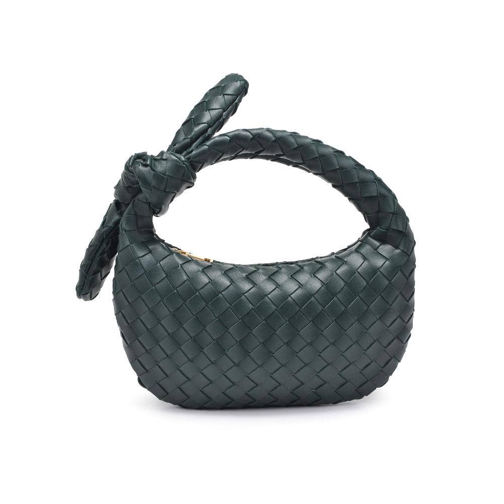 Lizbeth Woven Knot Clutch: Oatmilk