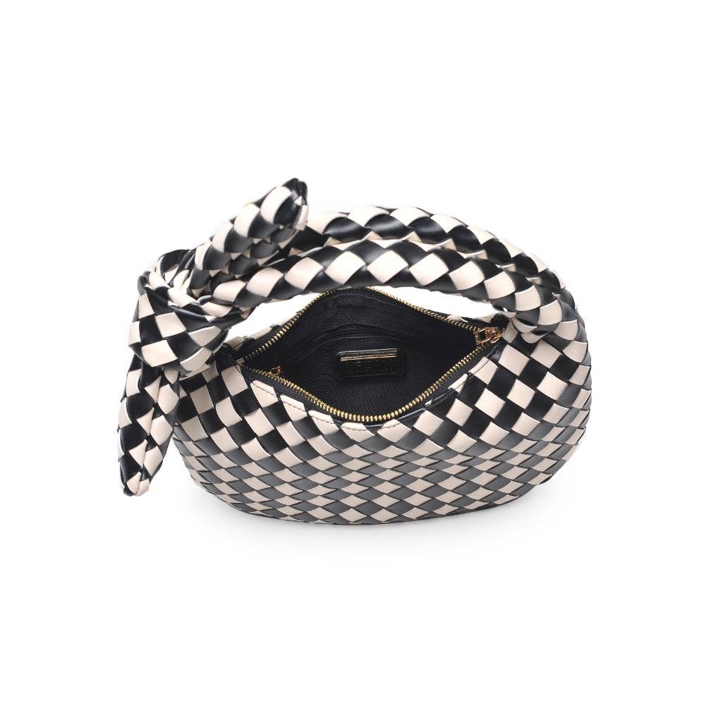 Lizbeth Woven Knot Clutch: Oatmilk
