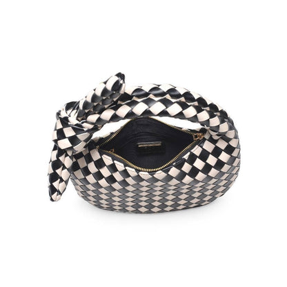 Lizbeth Woven Knot Clutch: Oatmilk