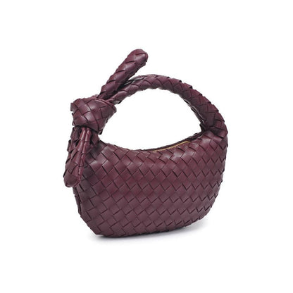 Lizbeth Woven Knot Clutch: Oatmilk
