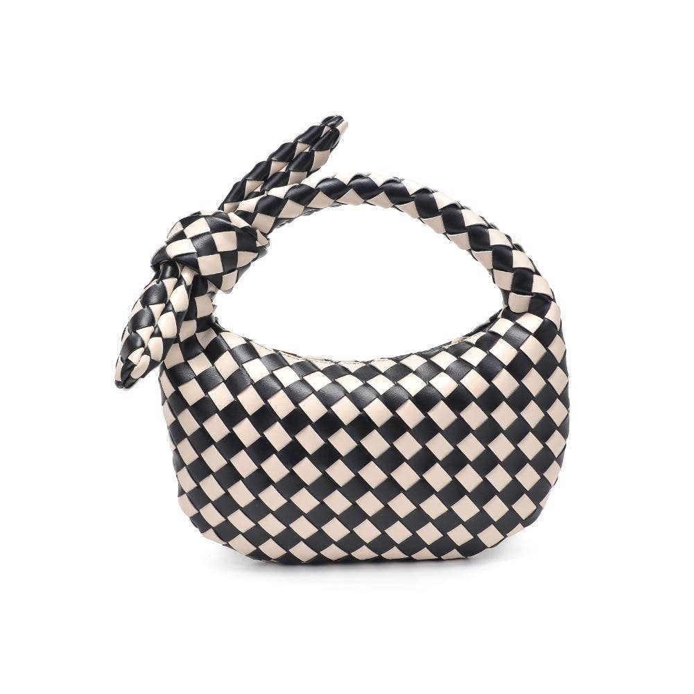 Lizbeth Woven Knot Clutch: Oatmilk