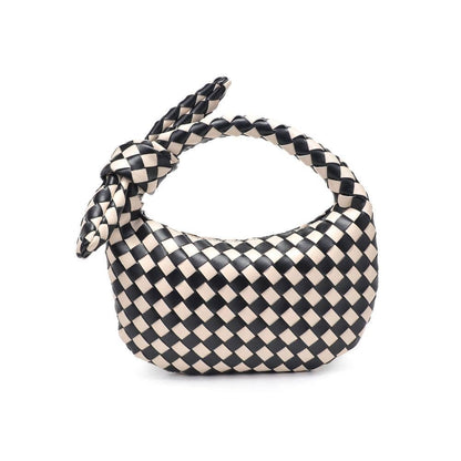Lizbeth Woven Knot Clutch: Oatmilk