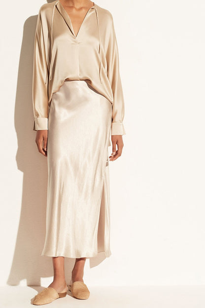 Sydney Beige Satin Skirt