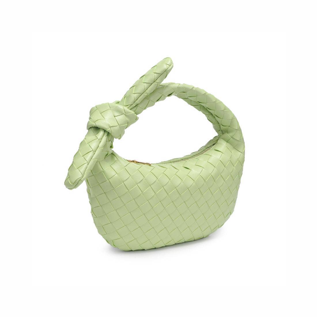Lizbeth Woven Knot Clutch: Oatmilk