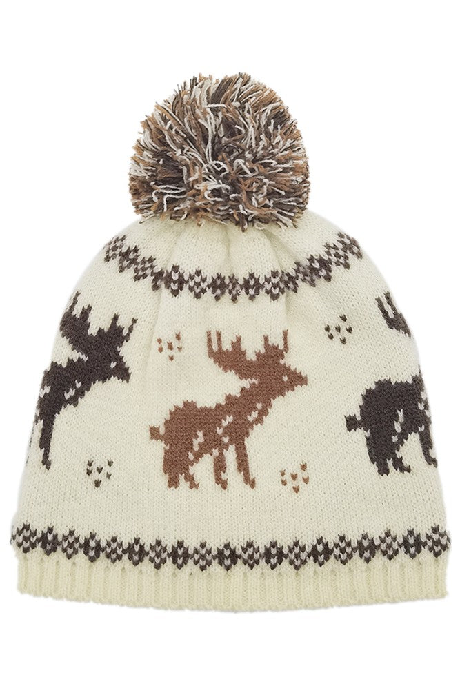 Reindeer Brown Beanie