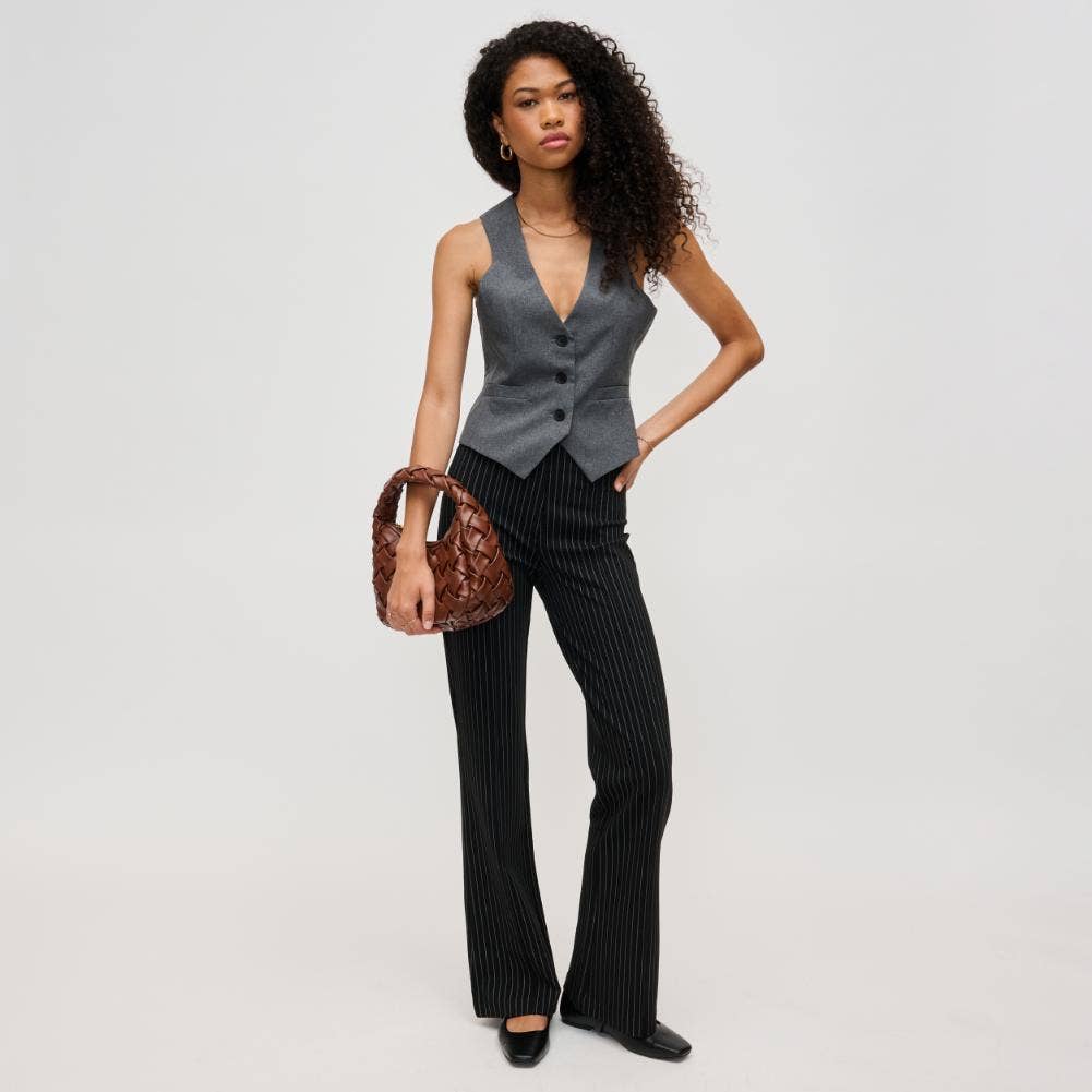 Noreen Woven Clutch: Oatmilk