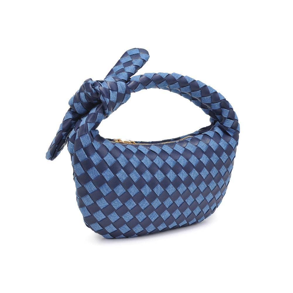 Lizbeth Woven Knot Clutch: Oatmilk