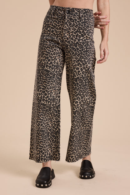 Leopard Wide Leg Pants