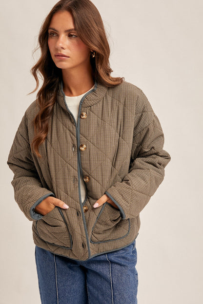 Olive Wood Quilted Jacket
