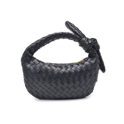 Lizbeth Woven Knot Clutch: Oatmilk