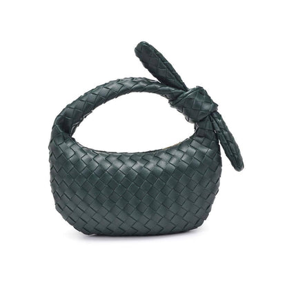 Lizbeth Woven Knot Clutch: Oatmilk