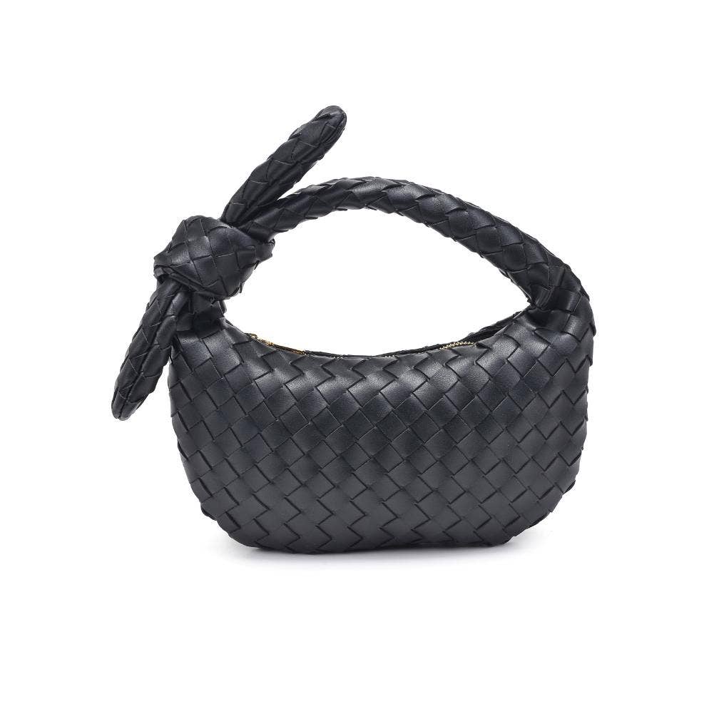 Lizbeth Woven Knot Clutch: Oatmilk