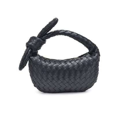 Lizbeth Woven Knot Clutch: Oatmilk
