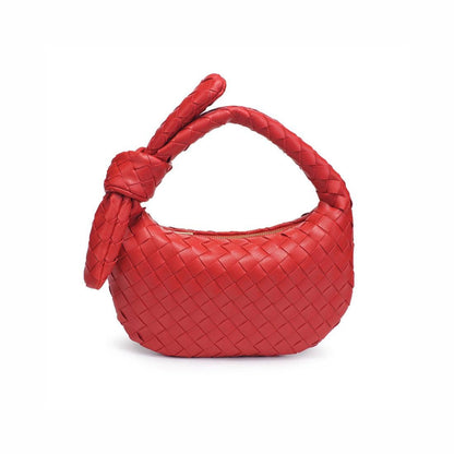 Lizbeth Woven Knot Clutch: Oatmilk