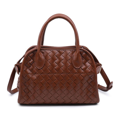 Kristie Woven Crossbody: Chocolate