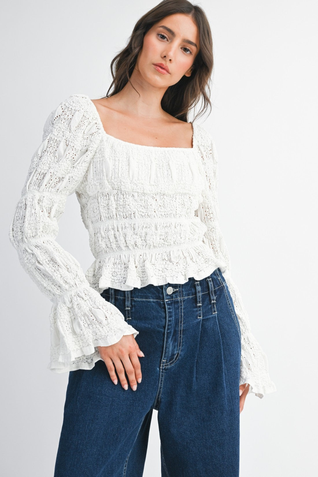 Elegance White Lace Blouse