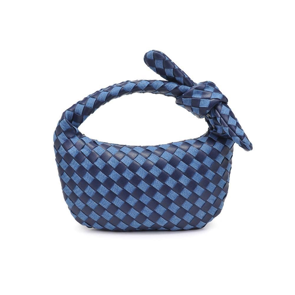 Lizbeth Woven Knot Clutch: Oatmilk