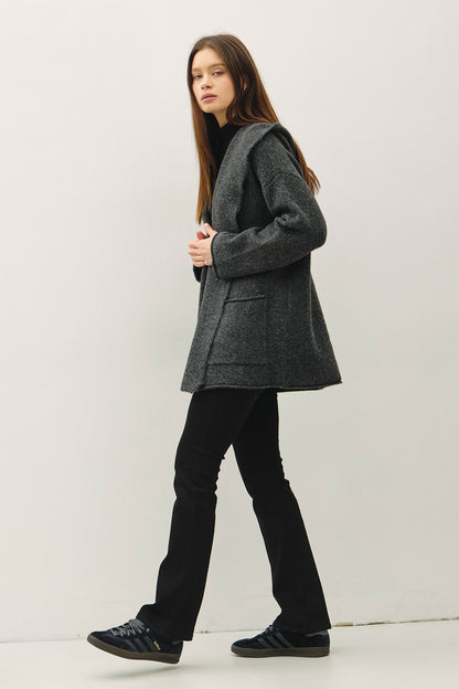 Charcoal Relaxed Cardigan