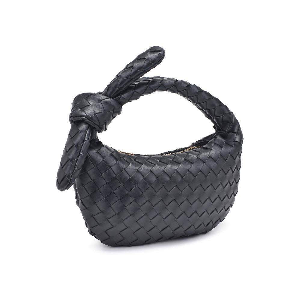 Lizbeth Woven Knot Clutch: Oatmilk