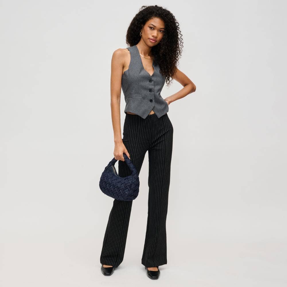 Noreen Woven Clutch: Oatmilk