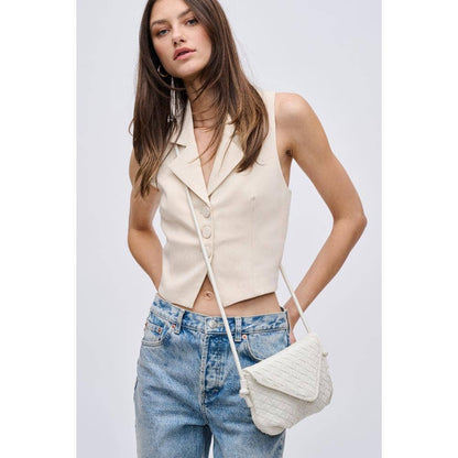 Kylo Woven Crossbody: Oatmilk