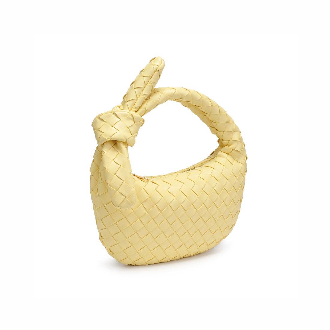 Lizbeth Woven Knot Clutch: Oatmilk