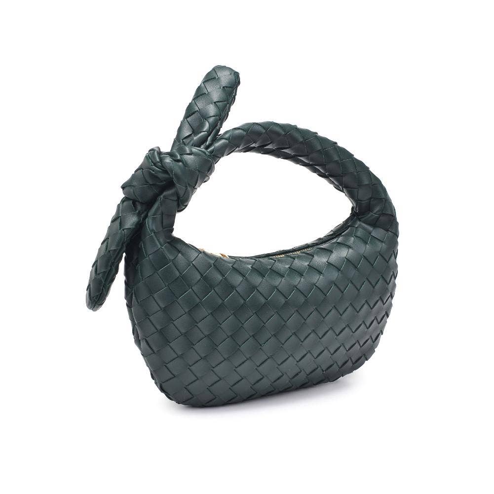Lizbeth Woven Knot Clutch: Oatmilk