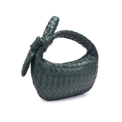 Lizbeth Woven Knot Clutch: Oatmilk
