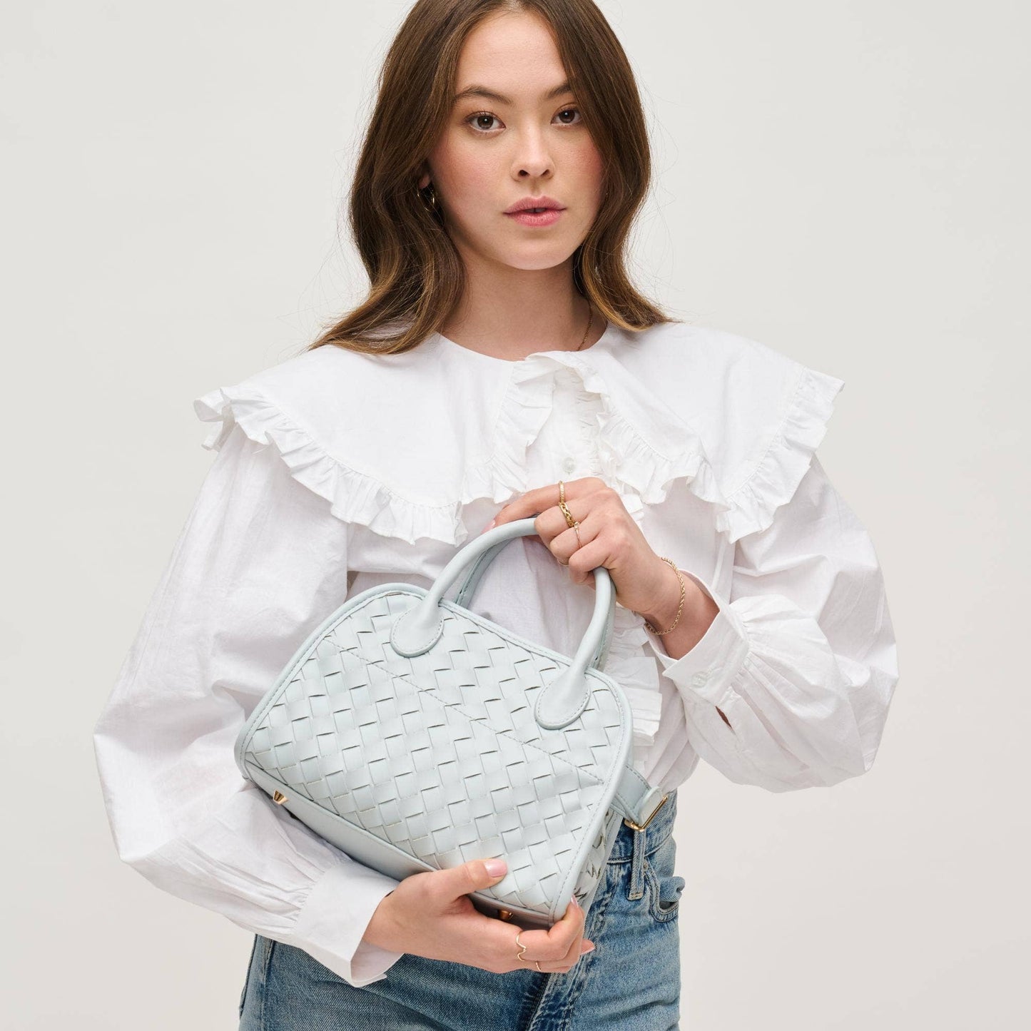 Kristie Woven Crossbody: Chocolate