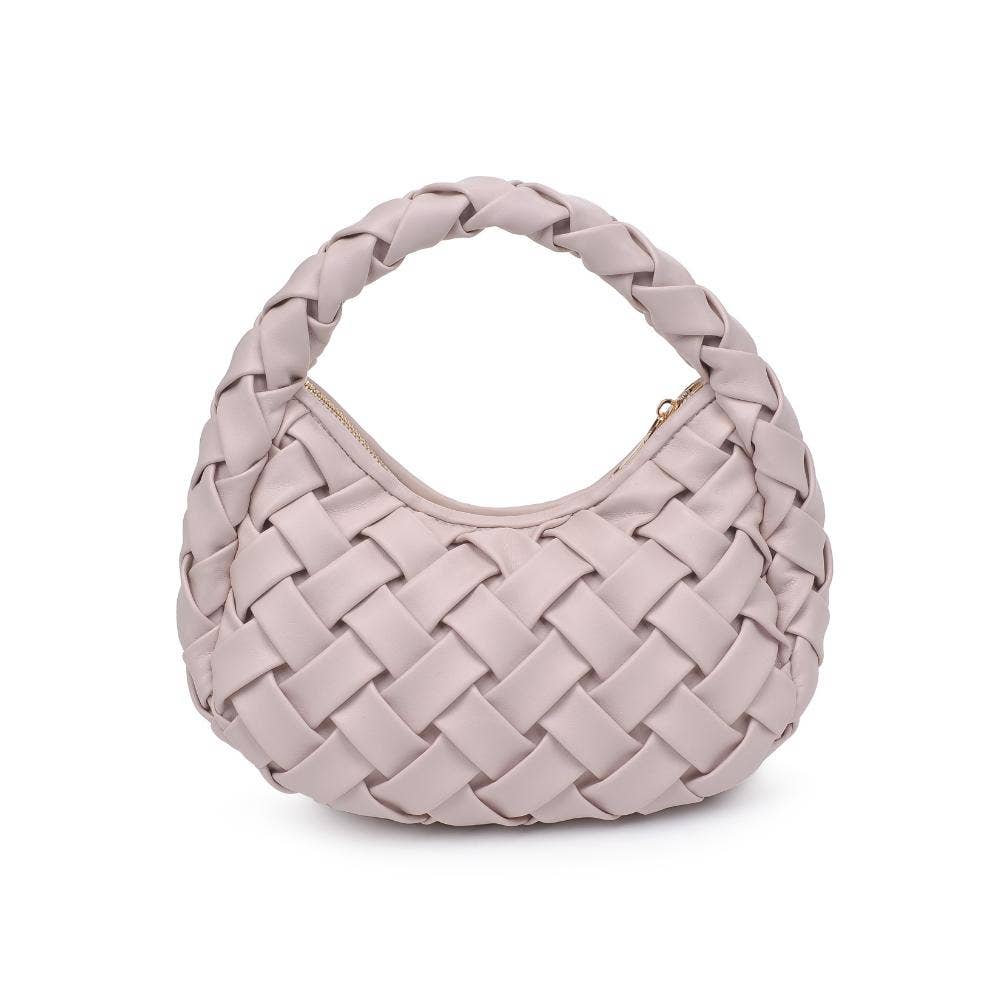 Noreen Woven Clutch: Oatmilk