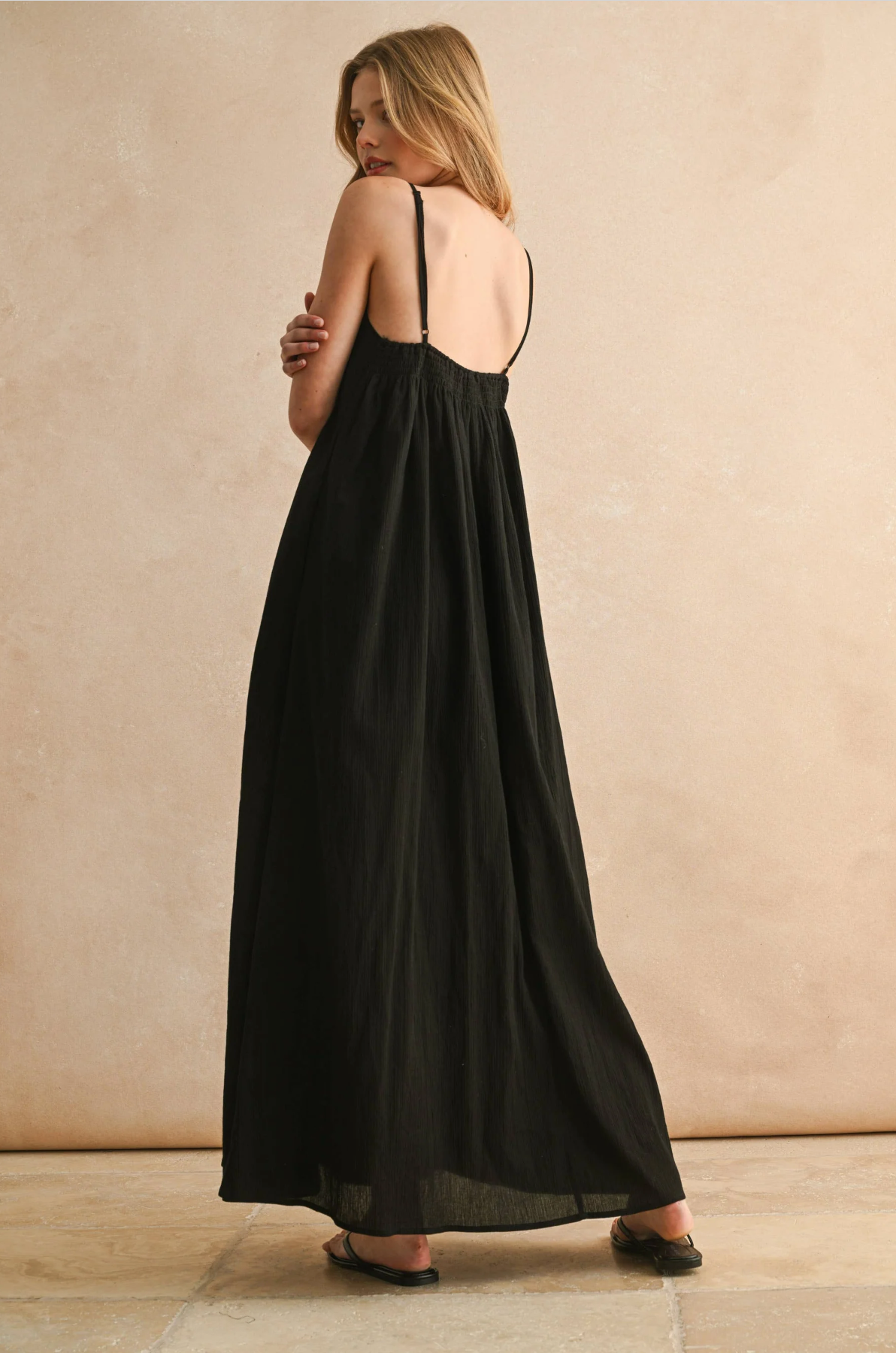 Straw Trimmed Dress