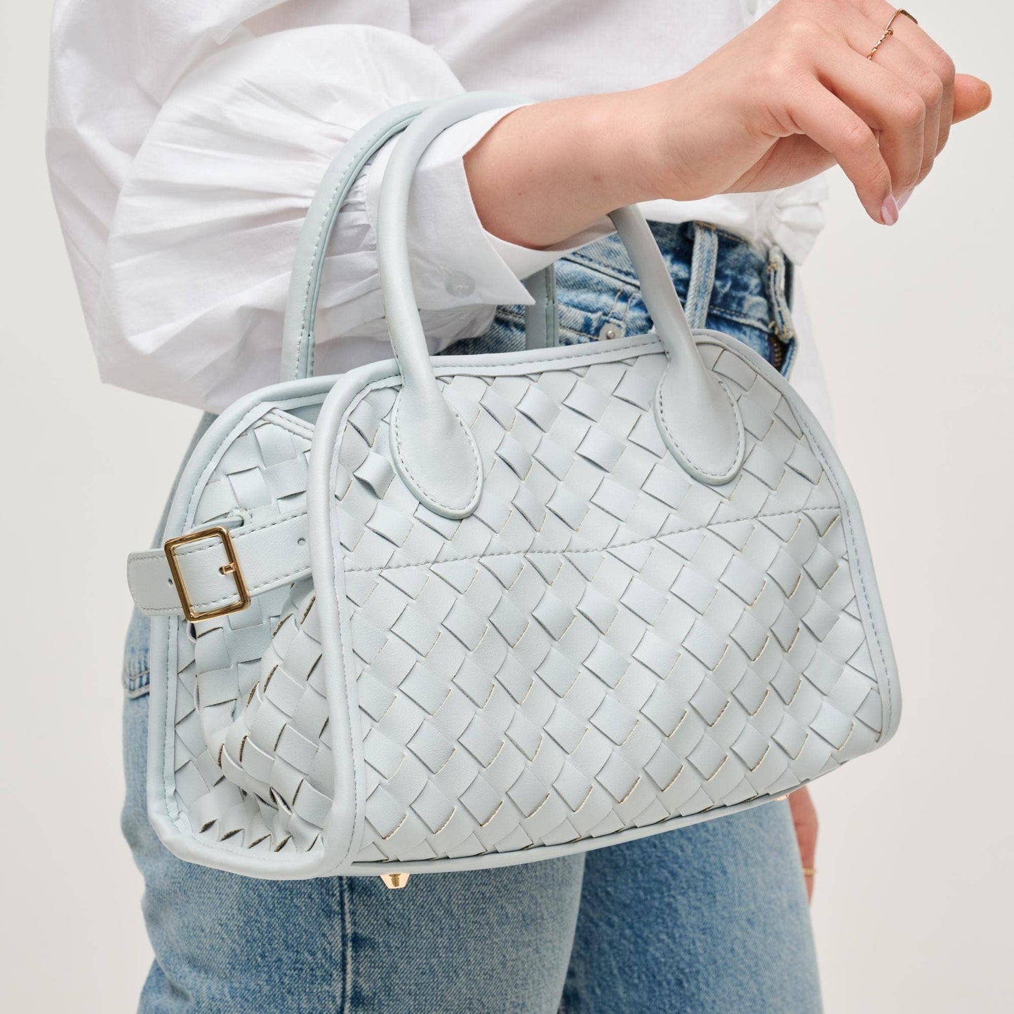 Kristie Woven Crossbody: Chocolate