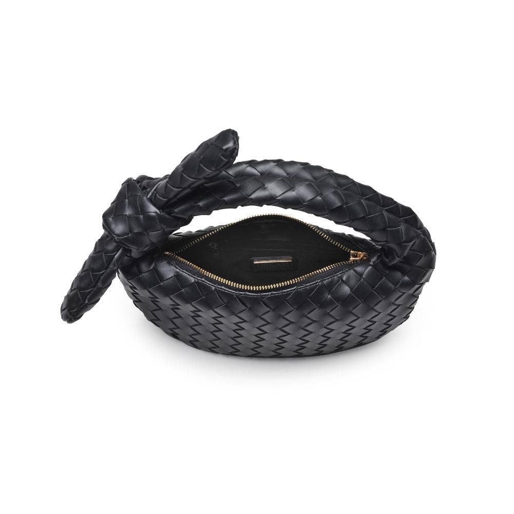 Lizbeth Woven Knot Clutch: Oatmilk