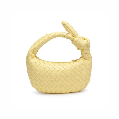 Lizbeth Woven Knot Clutch: Oatmilk