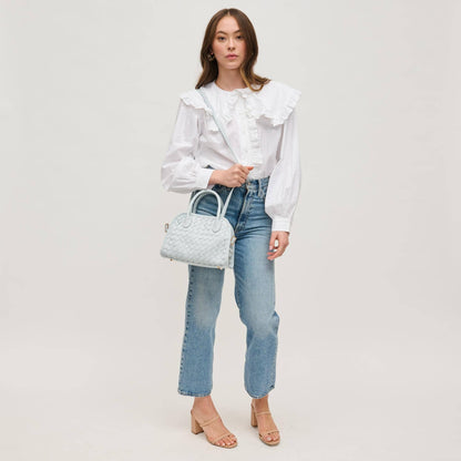 Kristie Woven Crossbody: Ivory