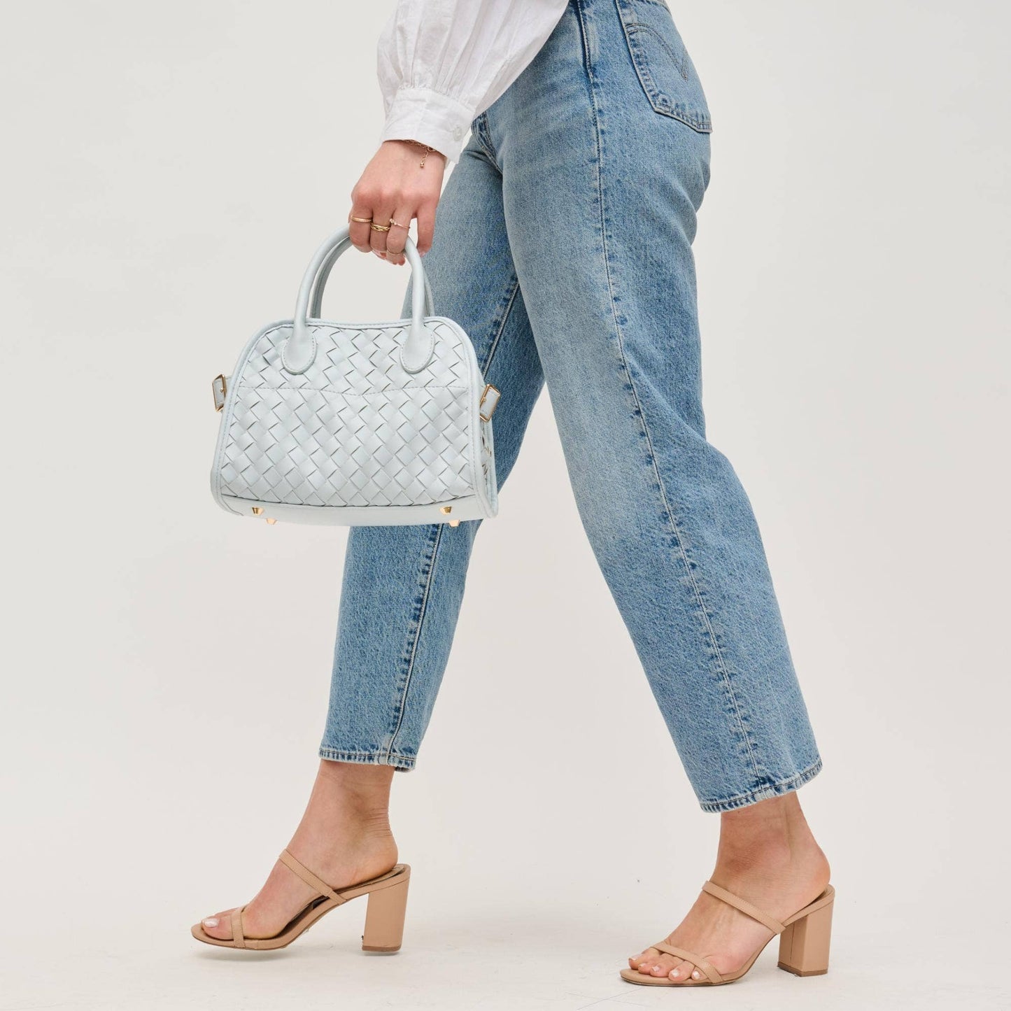 Kristie Woven Crossbody: Ivory