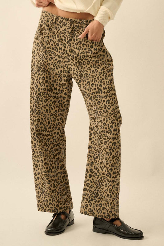 Leopard Twill Pants