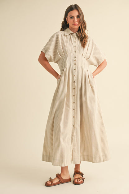Tan Stripe Dress