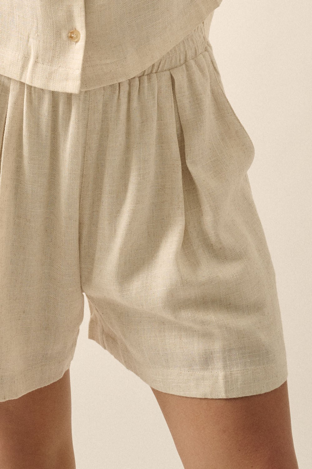 Linen Blend Shorts