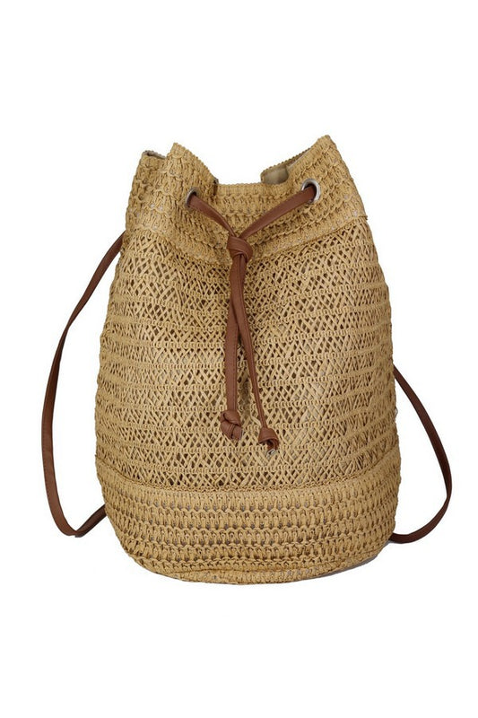 Crochet Backpack in Taupe